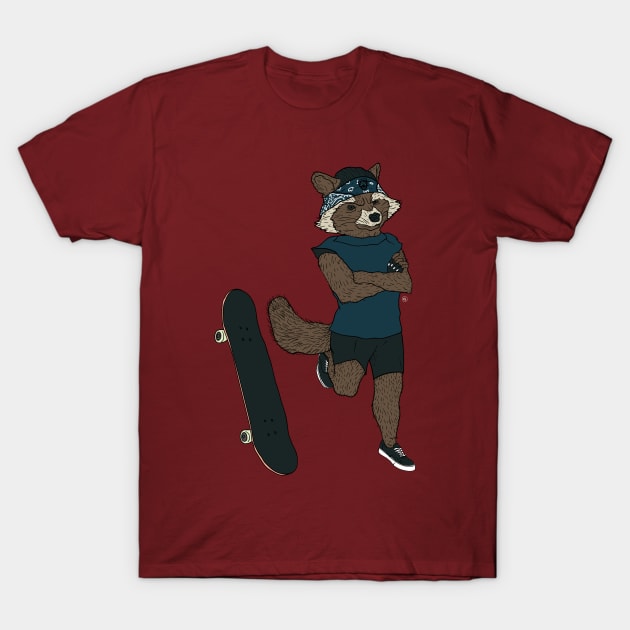 Raccoon Guardian T-Shirt by CalebLindenDesign